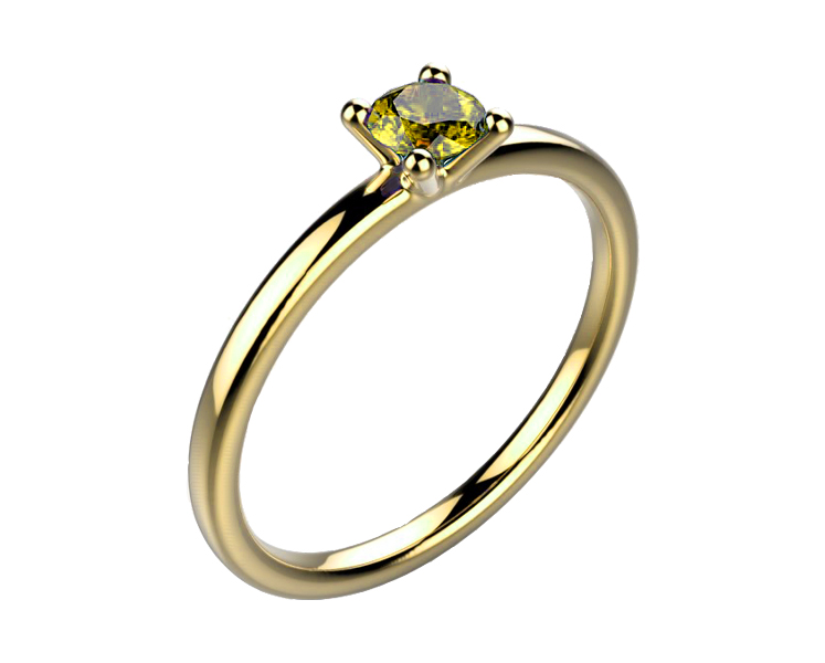 Bague saphir or jaune Candide saphir jaune